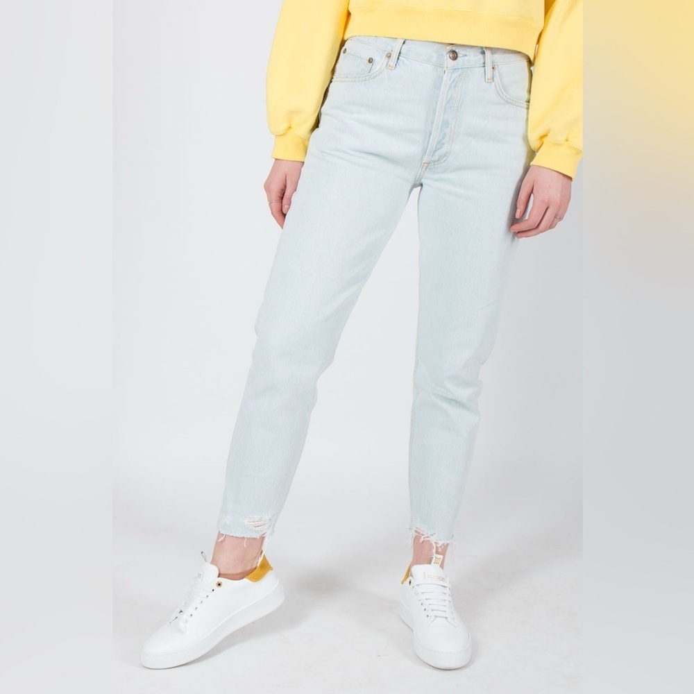 Agolde Sz 26 Jamie Meadow Light Wash High Rise Jeans